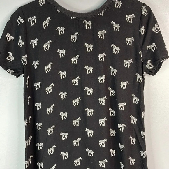 ABERCROMBIE & FITCH Zebra Print Mini Tunic Dress Black White Preppy Summer S - Picture 3 of 10